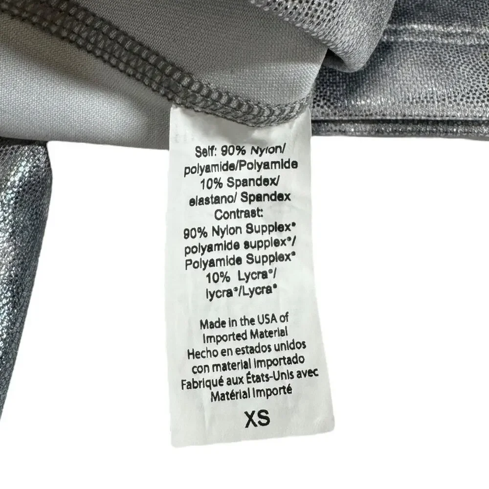 Beyond Yoga Tie Dye High Waisted Midi Legging XS Gray Foil Workout Yoga Metallic - Picture 7 of 7